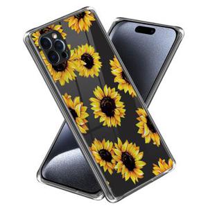 iPhone 15 Pro Stijlvolle Ultradunne TPU Hoesje - Zonnebloemen