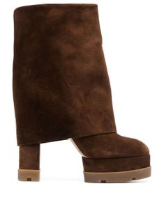 Casadei bottes en daim à plateforme 150 mm - Marron