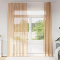 Gordijnen met lussen 2 st 140x245 cm zand