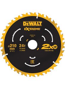 DeWalt Accessoires Cirkelzaagblad TCT | 210x30x24t  - DT20432-QZ - DT20432-QZ