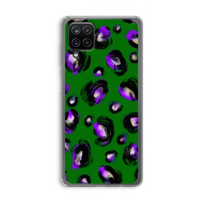 Green Cheetah: Samsung Galaxy A12 Transparant Hoesje