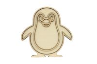 Houten speelframe pinguïn