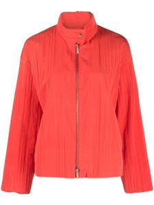 Emporio Armani veste imperméable zippée à bords contrastants - Rouge