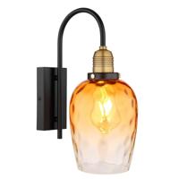 Globo WandlampSalvy amber glas honinggraat - 15786W