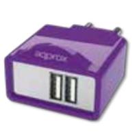 Powerbank approx! APPUSBWALL21P Paars