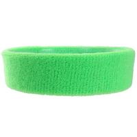 Neon groen hoofd zweetband - voor volwassenen - haarband - fluor - carnaval verkleed - sport