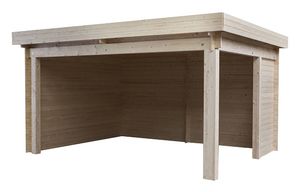 Interflex Buitenverblijf G4434 448x340 cm 28 mm vuren blank- Plat dak- Hout- Interflex