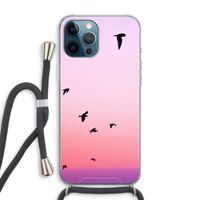Fly away: iPhone 12 Pro Max Transparant Hoesje met koord