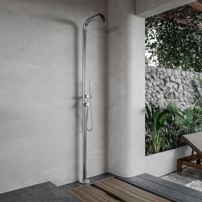 Buitendouche vrijstaand Fortifura Outdoor Original Met Handdouche Geborsteld RVS Fortifura