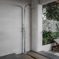 Buitendouche vrijstaand Fortifura Outdoor Original Met Handdouche Geborsteld RVS Fortifura