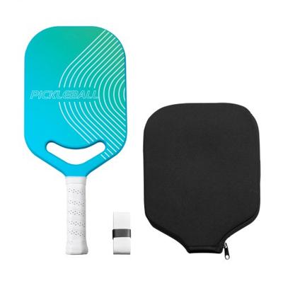 VEVOR Pickleball-racket met Aero-Throat, T700-koolstofvezeloppervlak en honingraatkern, Pickleball-racket met verhoogde kracht, controle en spin, Pickleball-racket voor volwassenen, blauw + groen