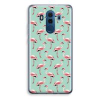 Flamingoprint groen: Huawei Mate 10 Pro Transparant Hoesje