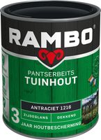 Rambo Pantserbeits Tuinhout Zijdeglans Dekkend - 750 ml Antraciet - thumbnail