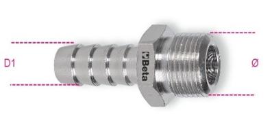 Beta 1918 snelkoppeling slang aansluiting 1/4" draad uitwendig 8mm