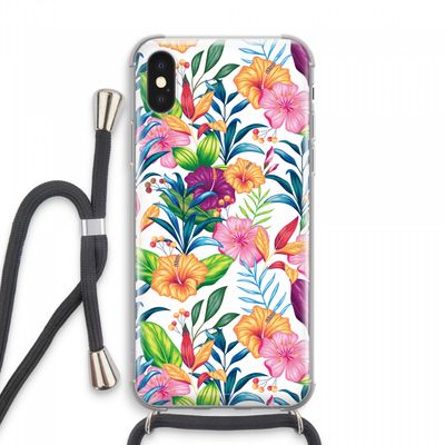 Tropisch 2: iPhone XS Max Transparant Hoesje met koord