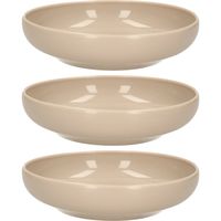 Plasticforte Kommetje/schaaltje - 6x - taupe - D16 x 4 cm - 520 ml - kunststof - Kommetjes