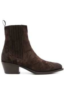 Sartore bottines d'inspiration western en daim 45 mm - Marron