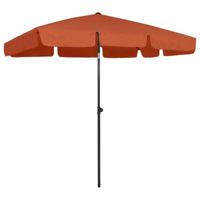 Strandparasol 200x125 cm terracottakleurig