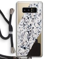 Gespikkelde marmer: Samsung Galaxy Note 8 Transparant Hoesje met koord
