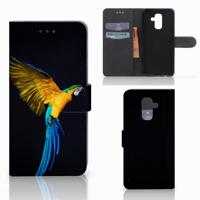 Samsung Galaxy A6 Plus 2018 | Telefoonhoesje | Met pasjeshouder | Papegaai