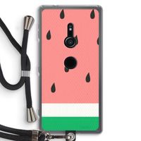 Watermeloen: Sony Xperia XZ2 Transparant Hoesje met koord