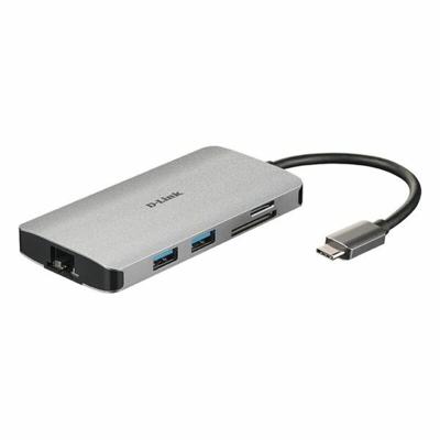 USB-HUB C D-Link DUB-M810 Zilverkleurig
