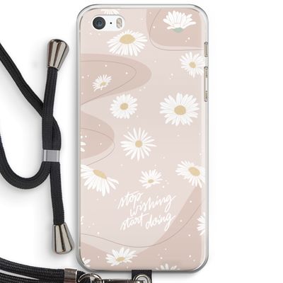 Daydreaming becomes reality: iPhone 5 / 5S / SE Transparant Hoesje met koord