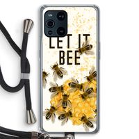 Let it bee: Oppo Find X3 Transparant Hoesje met koord
