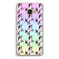 Musketon Unicorn: Samsung A3 (2017) Transparant Hoesje