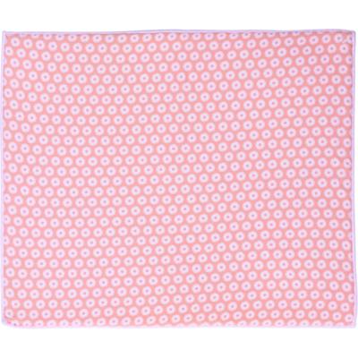 Afwas afdruipmat keuken - absorberend - microvezel - roze bloem - 40 x 48 cm