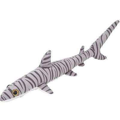 Nature Planet pluche tijgerhaai - gestreept - knuffel haaien - 60 cm