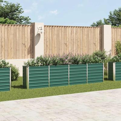 VidaXL Plantenbak verhoogd 320x40x77 cm gegalvaniseerd staal groen