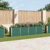 VidaXL Plantenbak verhoogd 320x40x77 cm gegalvaniseerd staal groen