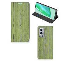 OnePlus 9 Pro Book Wallet Case Green Wood