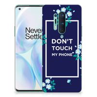 OnePlus 8 Pro Silicone-hoesje Flowers Blue DTMP - thumbnail