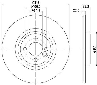 Remschijf Gecoat 55550PRO 8DD355119441