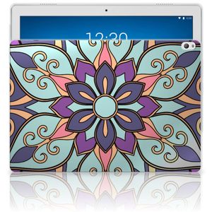 Lenovo Tab P10 Siliconen Hoesje Purple Flower