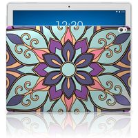 Lenovo Tab P10 Siliconen Hoesje Purple Flower - thumbnail