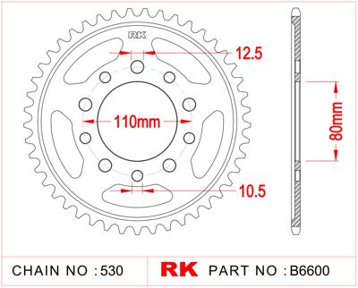 RK Chain wheel 6600 43 teeth