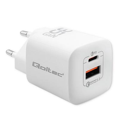 Qoltec 50763 oplader voor mobiele apparatuur Laptop, Draagbare game console, Powerbank, Smartphone, Smartwatch, Tablet Wit AC Snel opladen Binnen Qoltec 50763 oplader voor mobiele apparatuur Laptop, Draagbare game console, Powerbank, Smartphone, Smartwatch, Tablet Wit AC Snel opladen Binnen