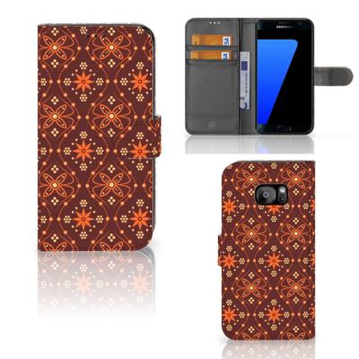 Samsung Galaxy S7 Edge | Telefoon Hoesje | Batik Brown