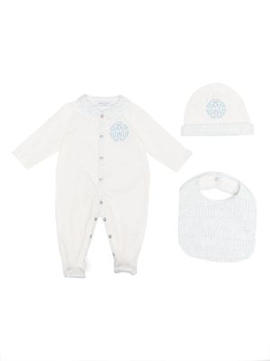 Roberto Cavalli Junior trousseau de naissance à logo imprimé - Blanc Roberto Cavalli Junior trousseau de naissance à logo imprimé - Blanc