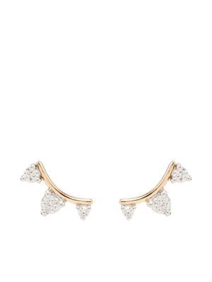 Adina Reyter boucles d'oreilles en or jaune 14ct orné de diamants