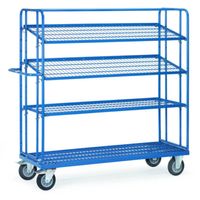 Fetra Hauptartikel 4496 Etagewagen Staal Poedercoating Laadvermogen (max.): 400 kg Stralend blauw (RAL 5007) - thumbnail