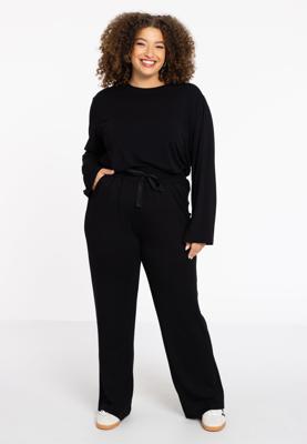 Yoek Broek relaxed LOUNGE | Zwart | Maat 50/52
