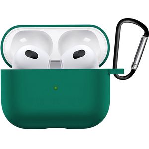 Basey Hoesje Voor AirPods 3 Hoesje Silicone Case Cover - Hoes Voor AirPods 3 Case Siliconen Hoes - Turquoise Groen