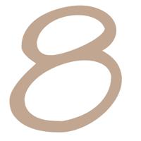 Vaessen Creative • houten cijfer "8" 2,5cmx3mm