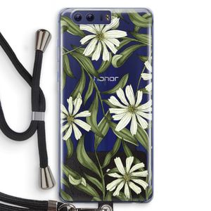 Wit bloemenpatroon: Honor 9 Transparant Hoesje met koord