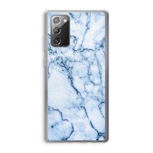Blauw marmer: Samsung Galaxy Note 20 / Note 20 5G Transparant Hoesje