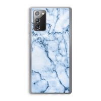 Blauw marmer: Samsung Galaxy Note 20 / Note 20 5G Transparant Hoesje